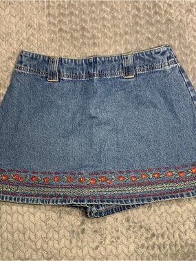 Route 66 original clothing company Denim Skirt with Orange Nail Detail